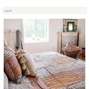 Kaila Country Cottage Vintage Patchwork Quilt and Pair of STANDARD shams